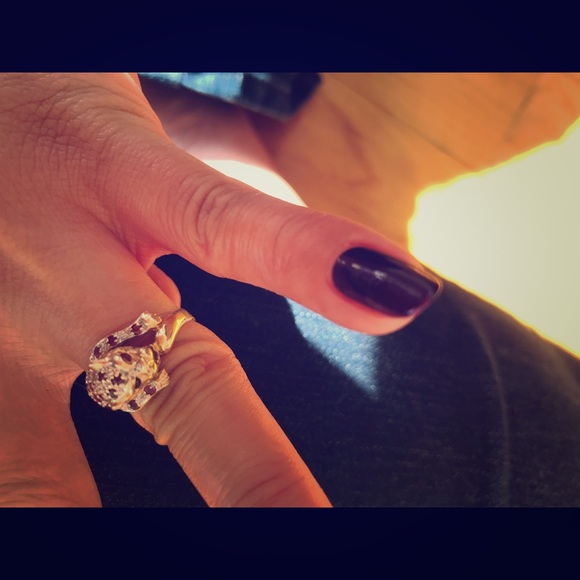 Unique 14 K gold Ring  with Rubies - Picture 1 of 8